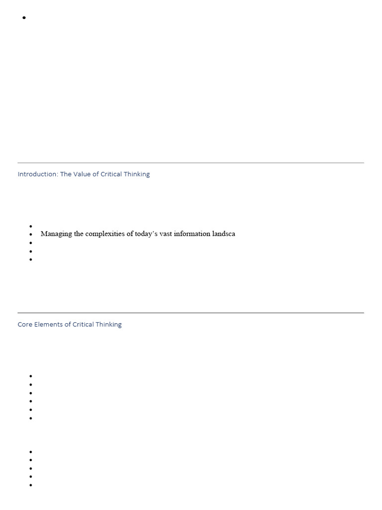 Critical Thinking Handbook for Undergrads | PDF | Critical Thinking ...