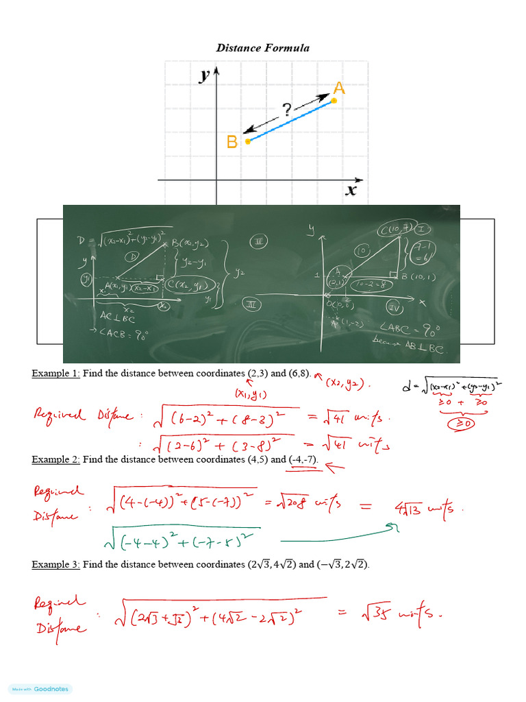 Distance Formula and Applications | PDF | Area | Geometric Measurement