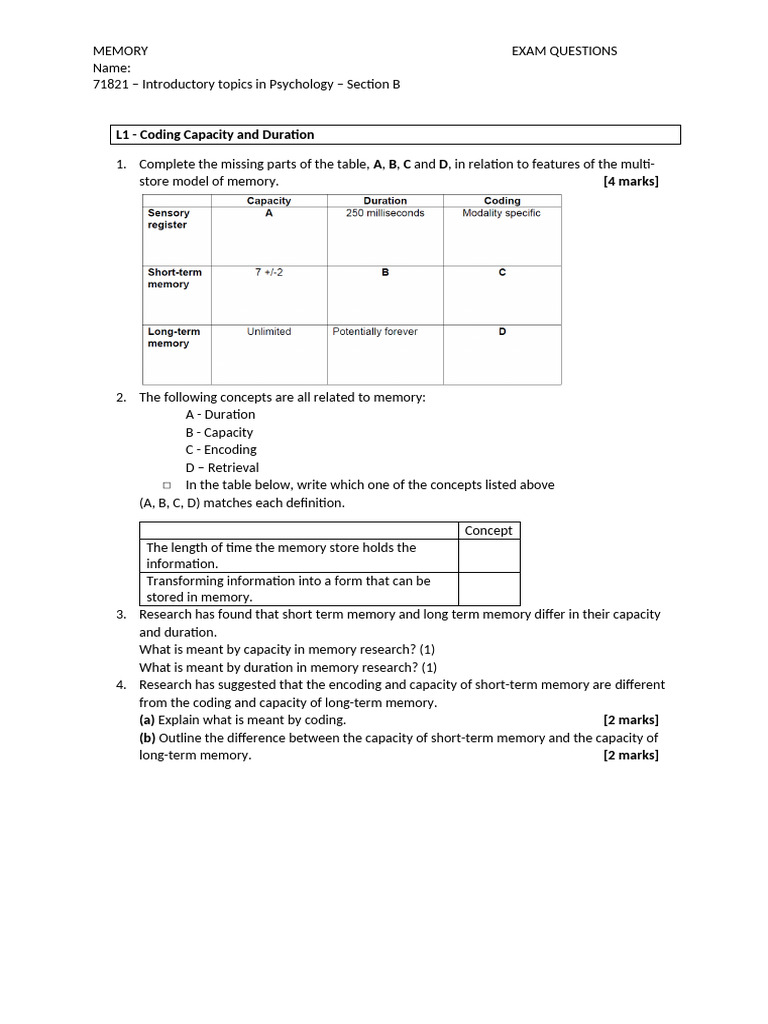 Evaluating Retrieval Failure in Memory | PDF | Memory | Recall (Memory)