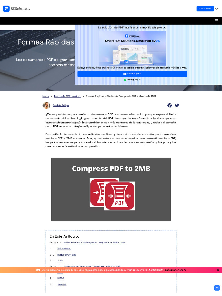 Convertir PDF A 2 MB o Menos Con Estos Sencillos Pasos | PDF ...