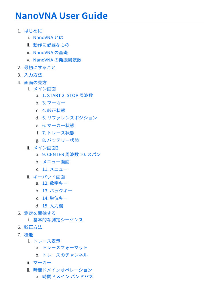 NanoVNA Manual | PDF