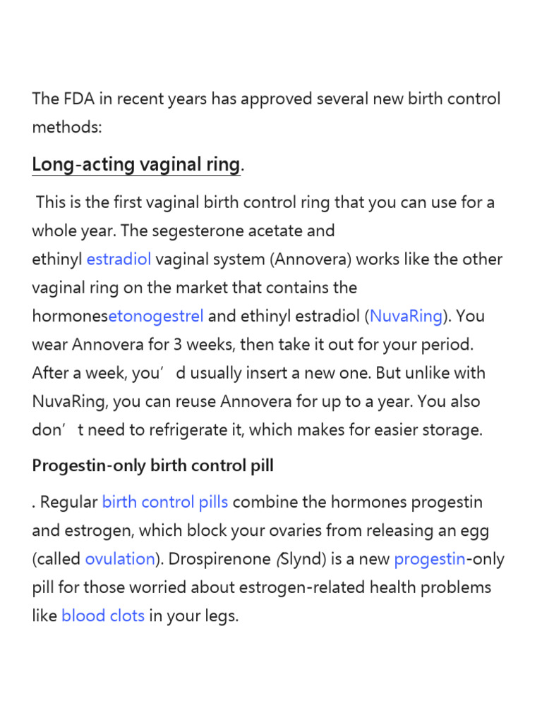 Topic-Newest Contraceptives | PDF | Birth Control | Combined Oral ...