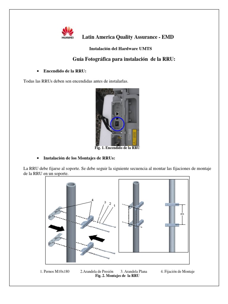 Guía de Instalación de RRU en Telecomunicaciones | PDF | Tornillo | Science