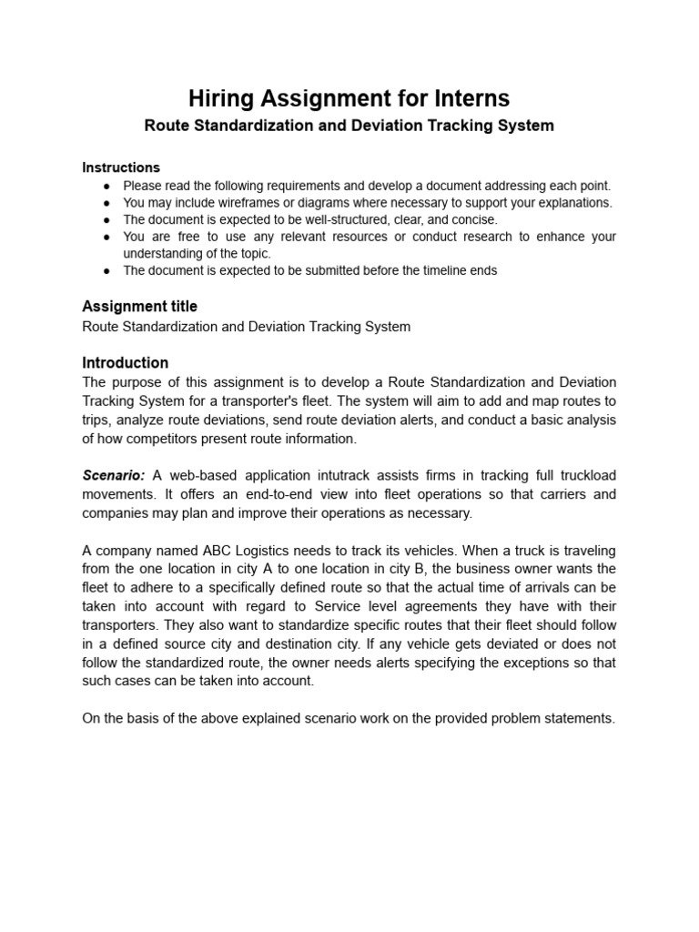 Hiring - Assignment - Product Intern Case Study | PDF | Transport ...