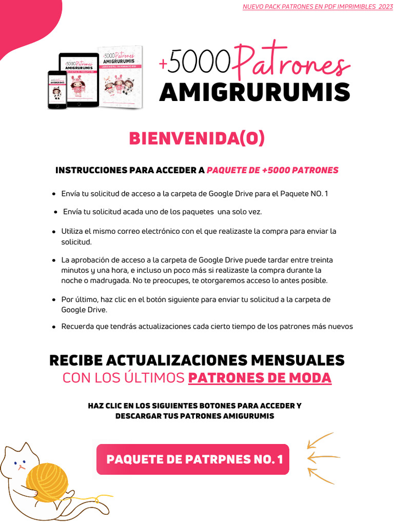 Paquete de +5000 Patrones Amigurumi 2023 | PDF
