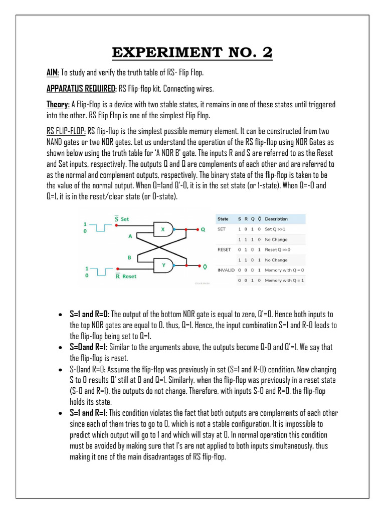 Electronics Experiment 2 | PDF | Logic Gate | Electrical Circuits