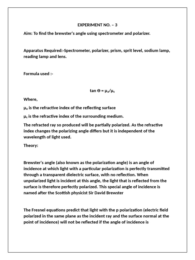 EXPERIMENT NO 3 Opts 2nd Sem | PDF
