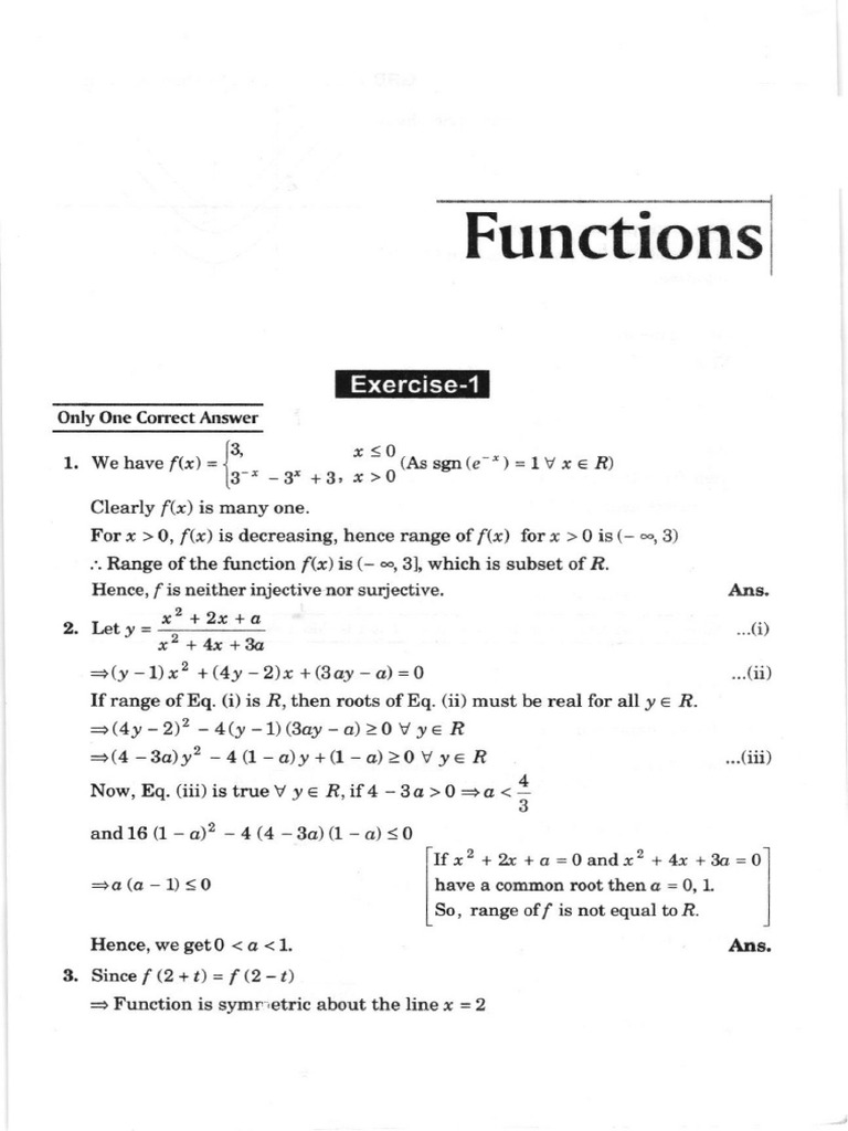 Functions E2- hints | PDF