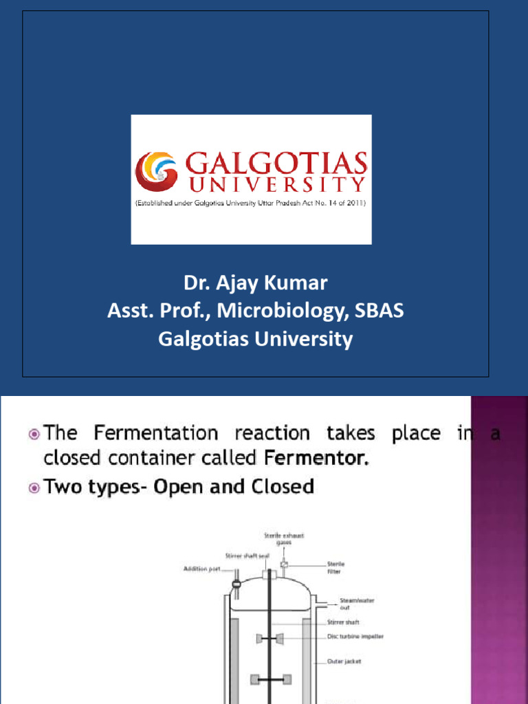 Fermentor or Bioreactor | PDF