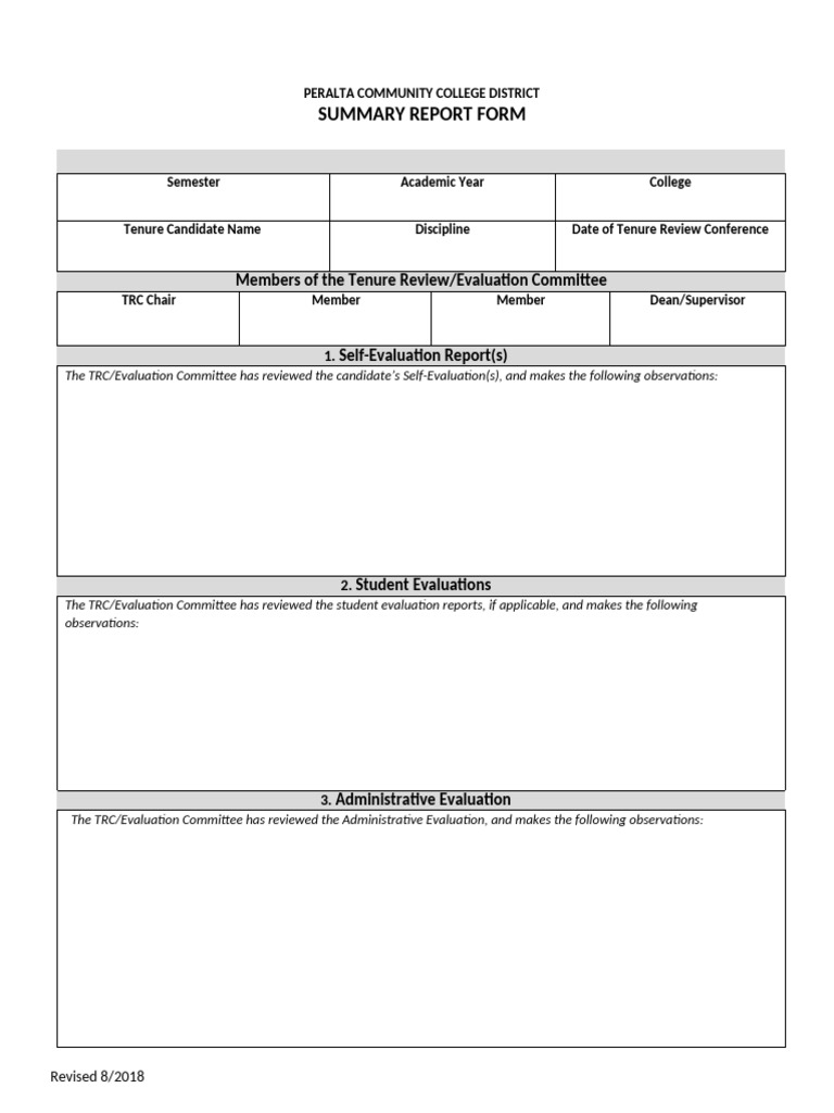 2.11. Summary Report Form Fall Only | PDF | Learning | Behavior ...