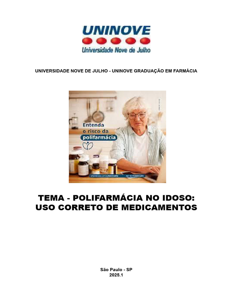 Polifarmácia e Vulnerabilidade no Idoso | PDF | Receita médica ...