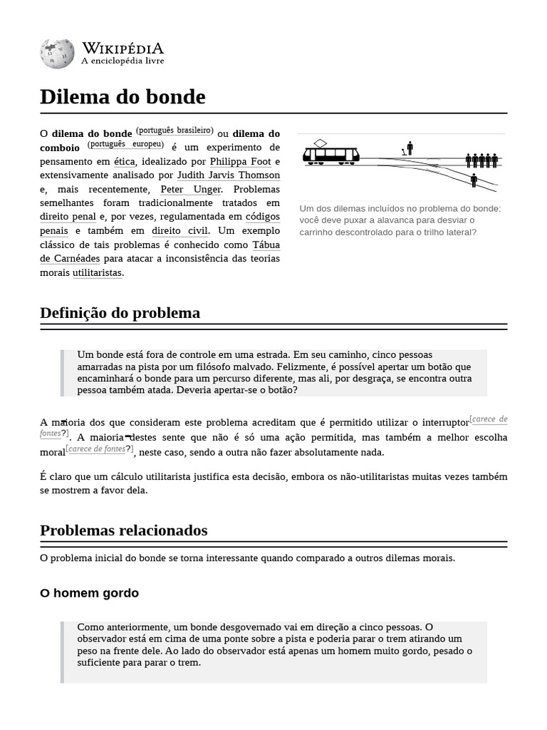 O Dilema do Bonde em Ética | PDF | Psicologia Social | Psicologia