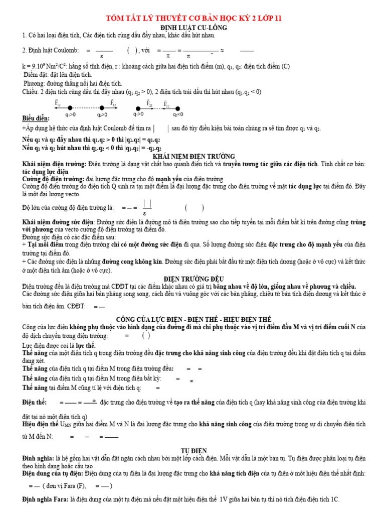 LY THUYET Lý K 2 KHOI 11 | PDF