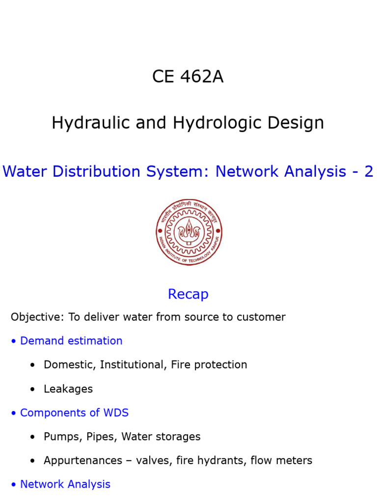 Water Distribution System Design | PDF | Hydraulic Engineering | Hydrology