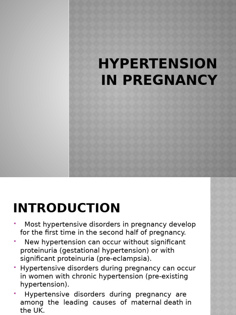 Hypertension in Pregnancy | PDF | Hypertension | Blood Pressure