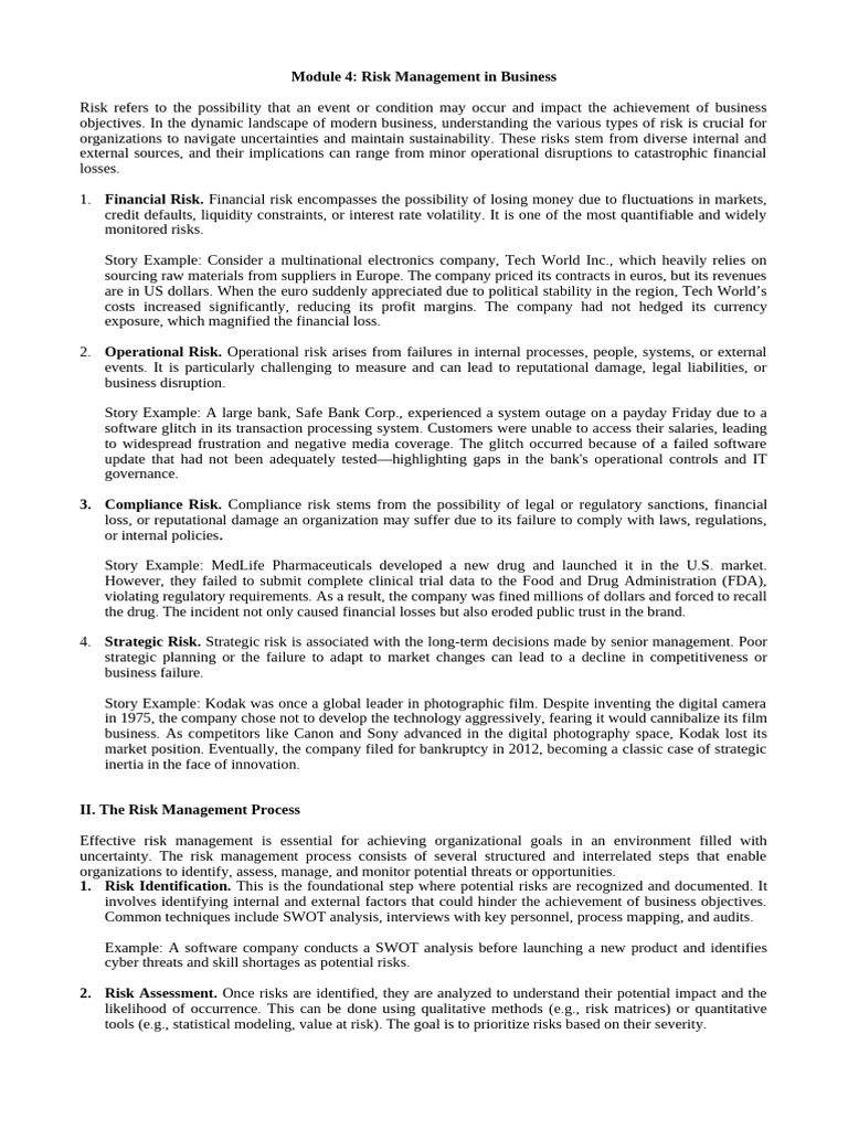 Business Risk Management Strategies | PDF | Risk Management | Risk
