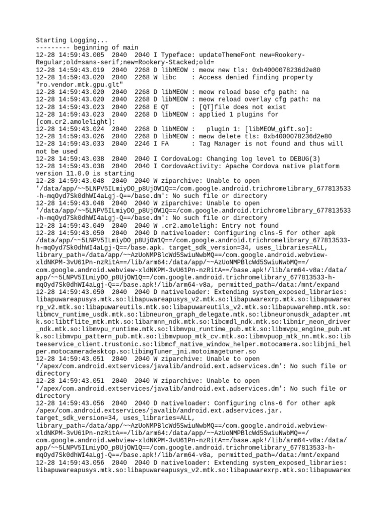 Android Logging and Configuration Details | PDF | Computing | Software