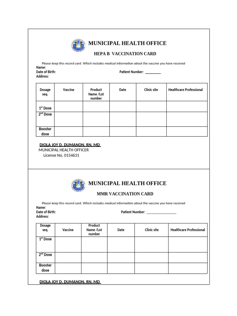 Hepa B Card | PDF