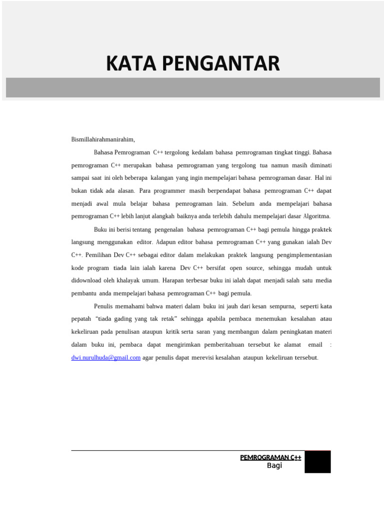 Pengenalan Pemrograman C++ untuk Pemula | PDF