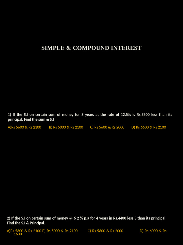 Simple and Compound Interest | PDF | Interest | Compound Interest