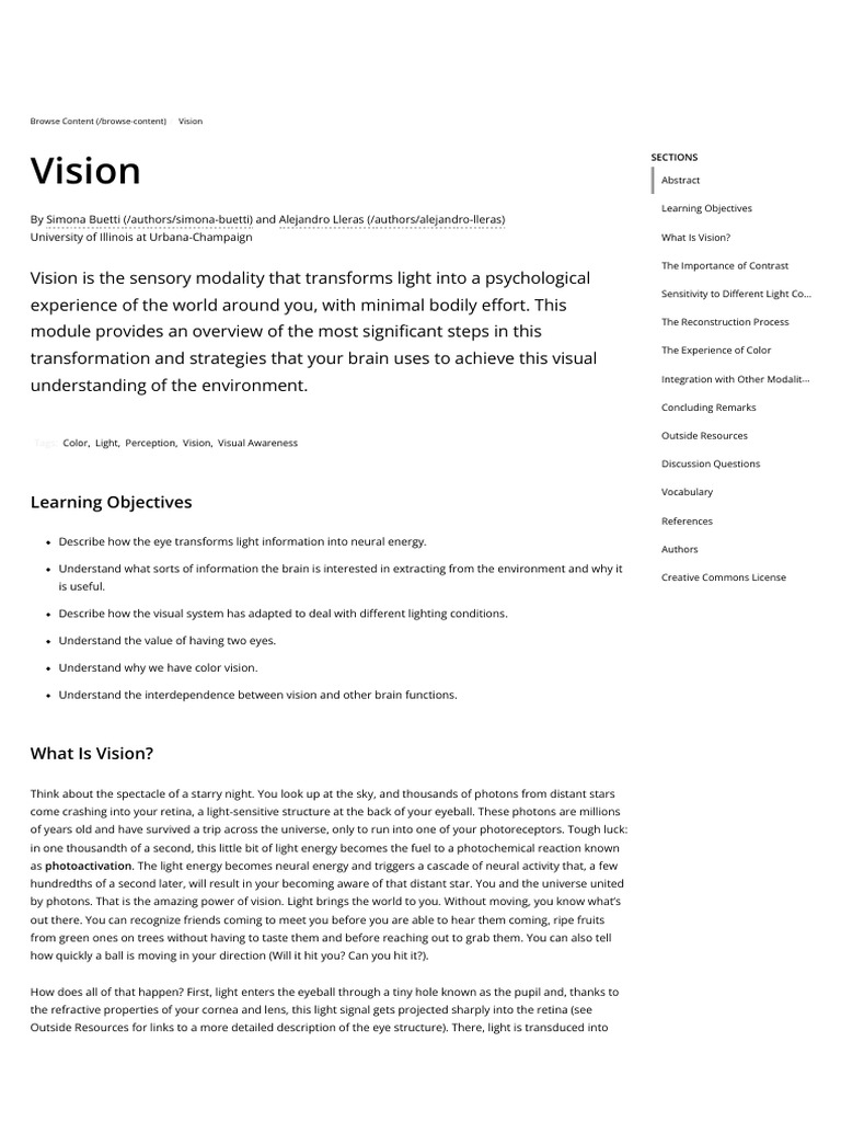 Understanding Human Vision Mechanics | PDF | Color | Visual Perception