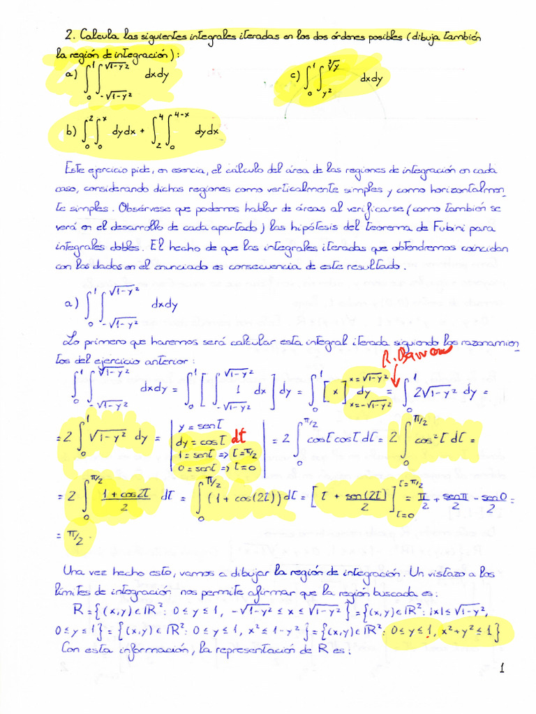 2 Ejercicio Integrales Iteradas 2 | PDF
