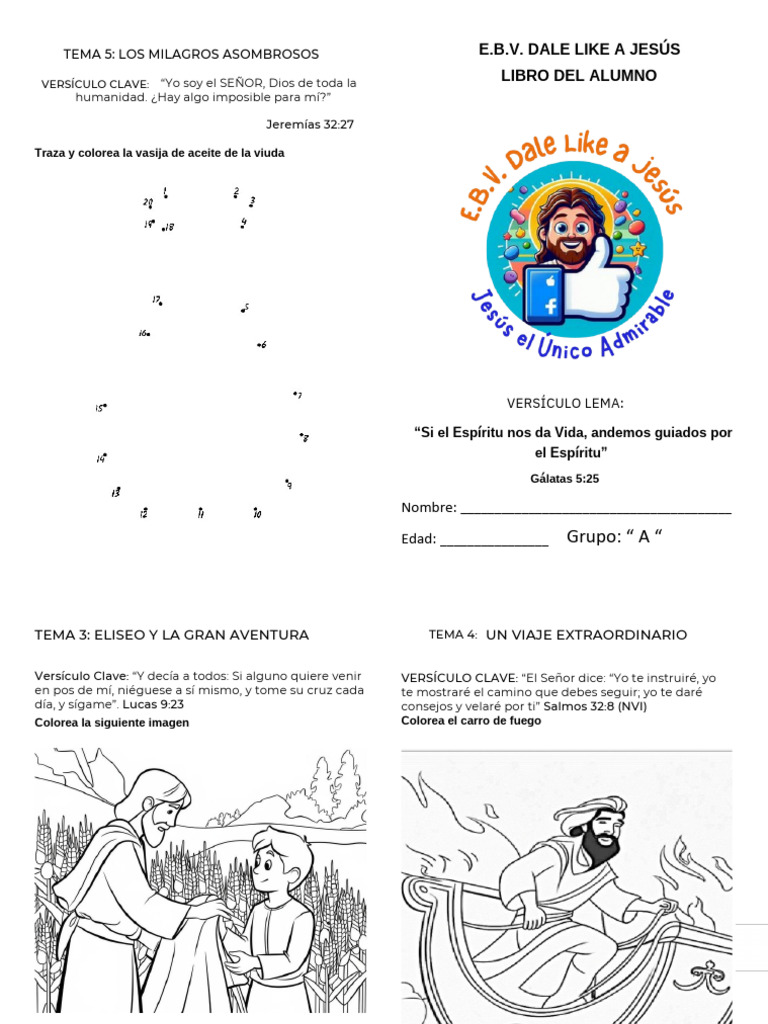 Cuaderno Del Alumno GRUPO A de La EBV Dale Like A Jesús PDF | PDF