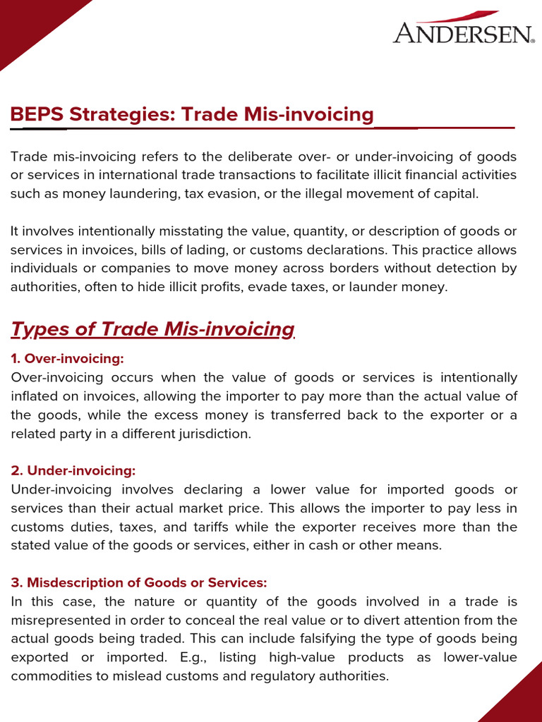 Trade Mis Invoicing PDF 1735243948 | PDF | Taxes | Money Laundering