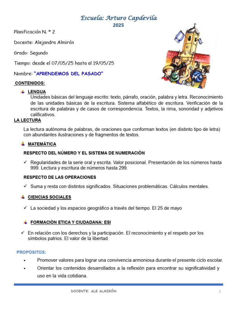 Planificación Educativa: Aprendemos del Pasado | PDF | Escritura ...