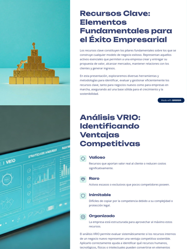 Recursos Clave Elementos Fundamentales para El Exito Empresarial | PDF ...