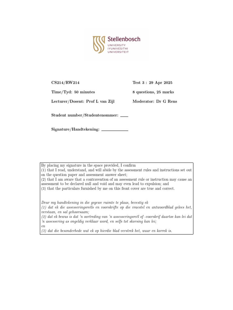 Test 3 Memo | PDF