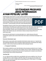 Standar Produksi Untuk Efisiensi Peternakan Ayam