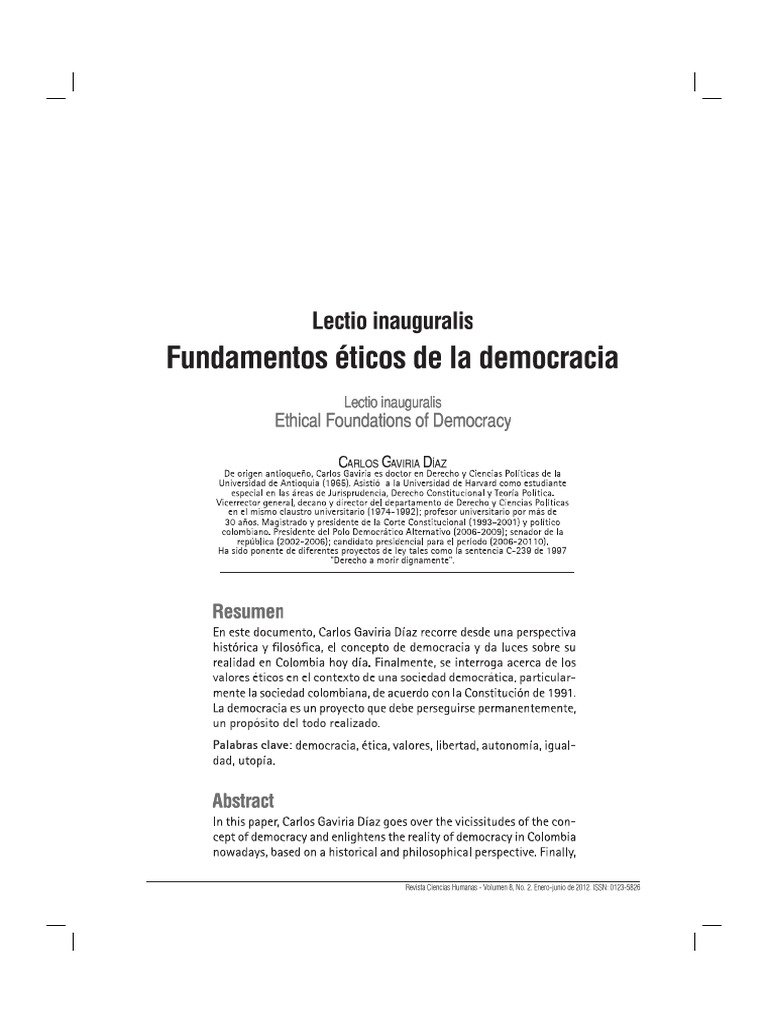 Fundamentos Eticos de La Democracia | PDF | Democracia | Ideologías ...