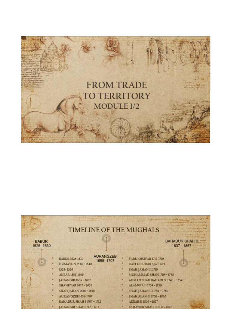 Mughal Timeline and Trade Conflicts | PDF | Mughal Empire