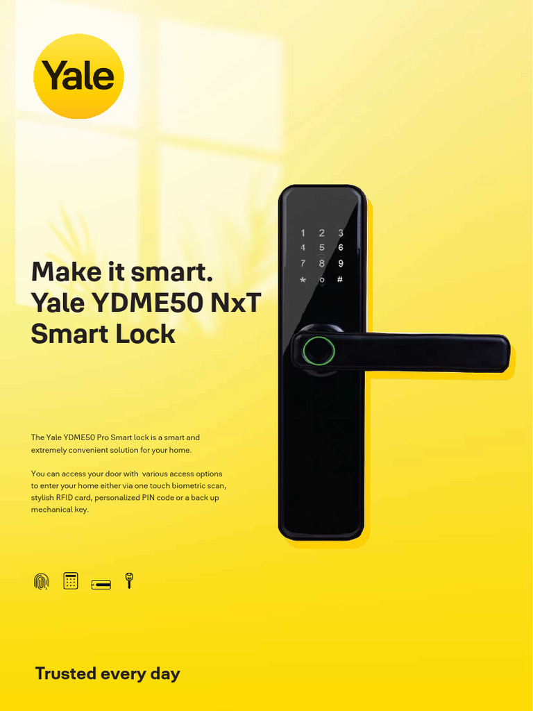 Yale YDME50 Pro Smart Lock Overview | PDF