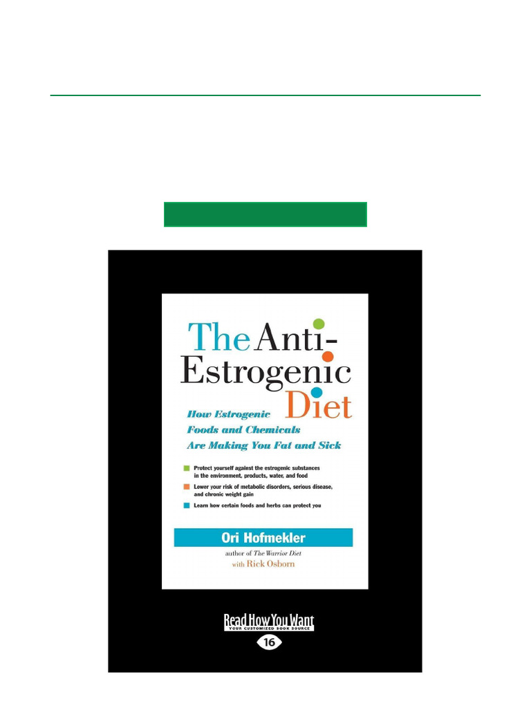 Anti-Estrogenic Diet Guide | PDF