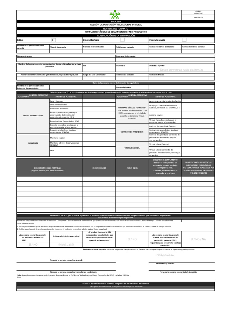 Bitacora F147 | PDF
