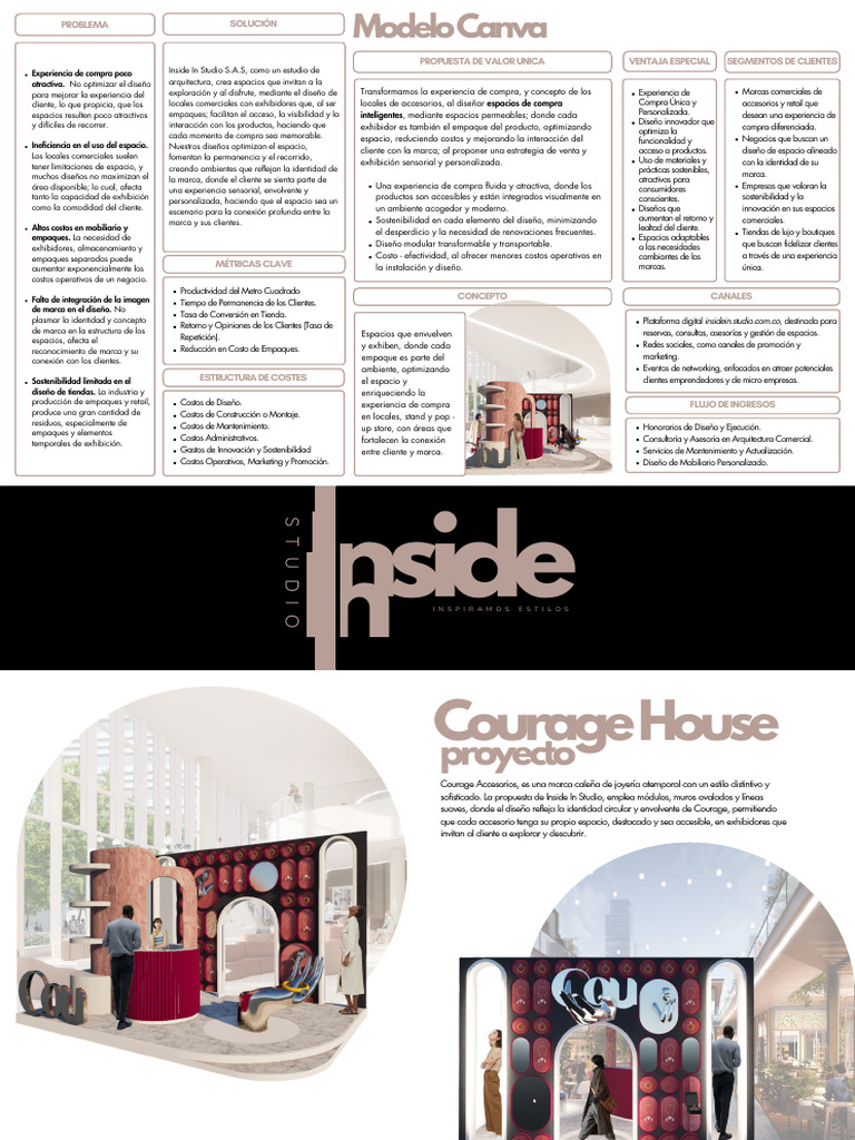 Inside in Studio - Modelo Canva y Proyecto - Palacios | PDF | Marca ...