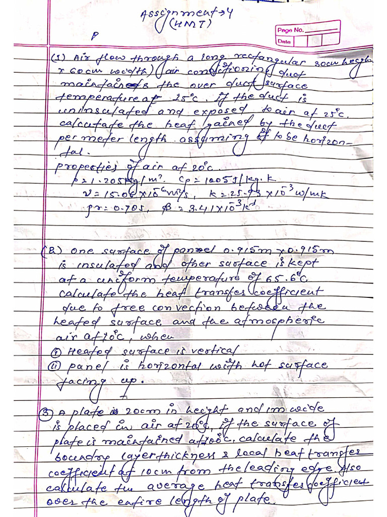 HMT Assignment 4submission Date 7-04-25 | PDF