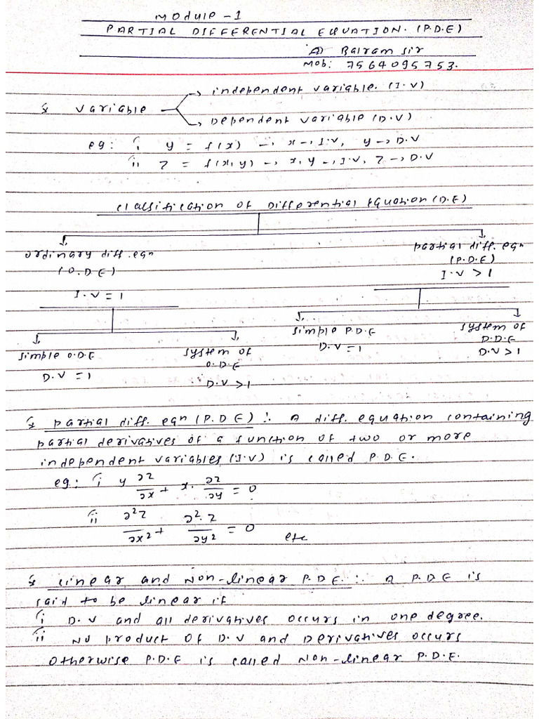 Introduction and Formation of P.D.E | PDF