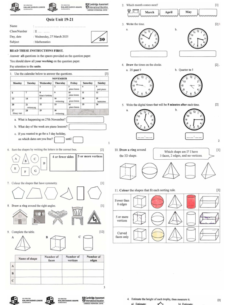 G2 - Math - FT - II - 2025 NEW | PDF