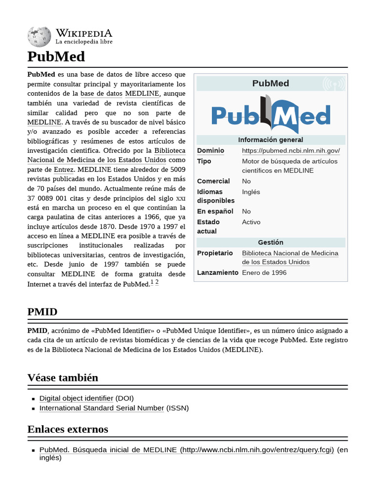 Qué es PubMed y su función | PDF | Pub Med | Comunicación académica