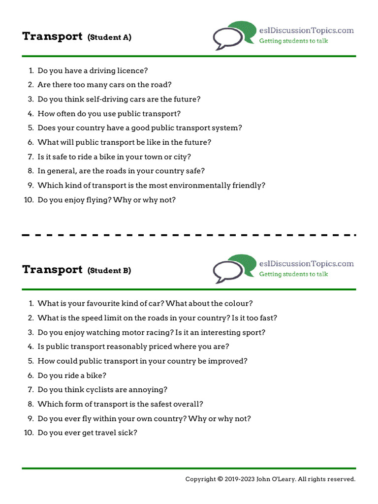 Transport A & B | PDF