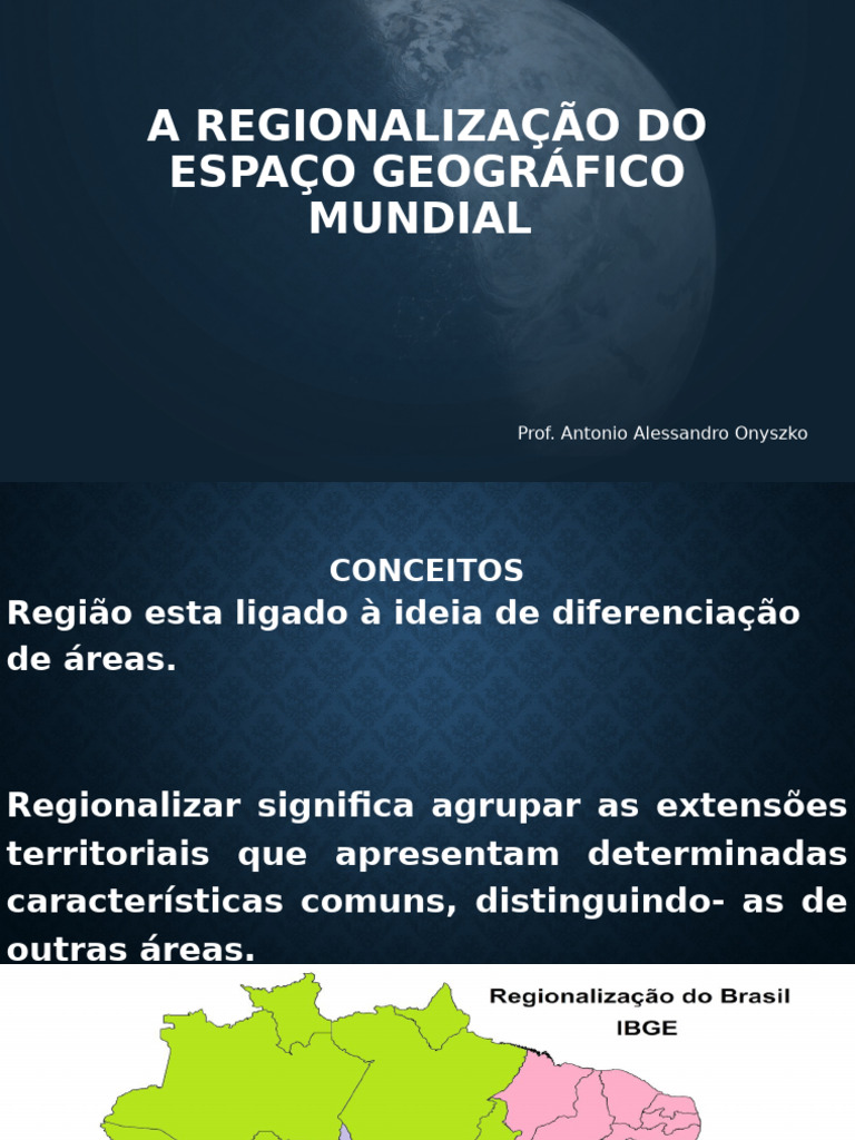 Regionalização do Espaço Geográfico | PDF | País em desenvolvimento ...