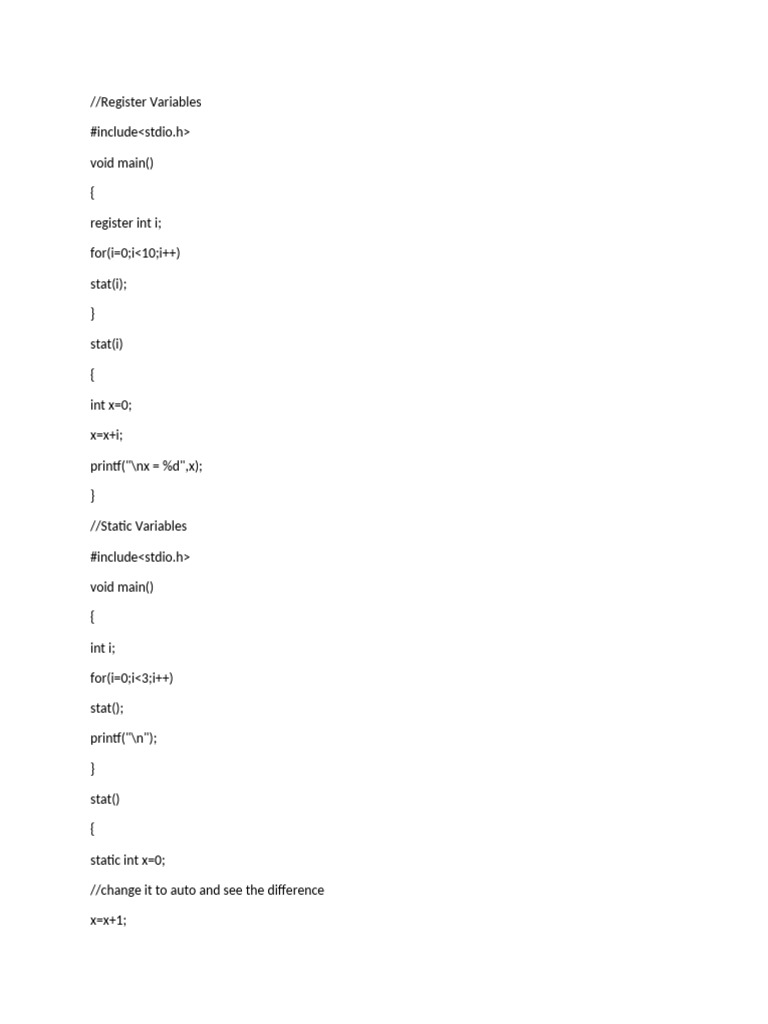 Understanding C Variable Types | PDF