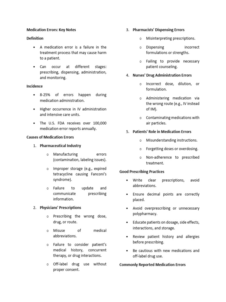 Understanding Medication Errors and Prevention | PDF | Medical ...