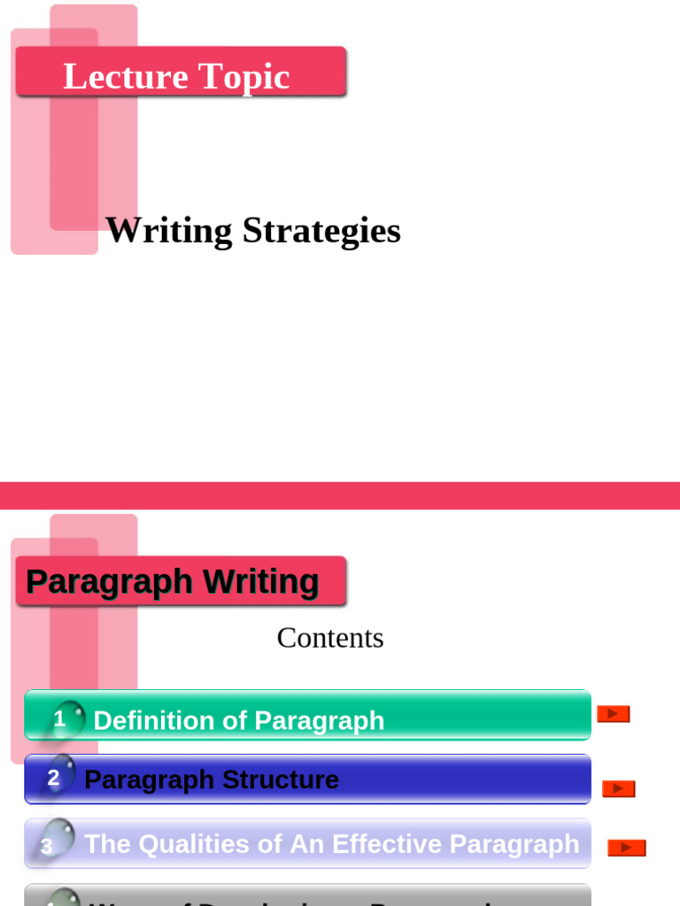 Effective Paragraph Writing Strategies | PDF | Coherence (Physics ...