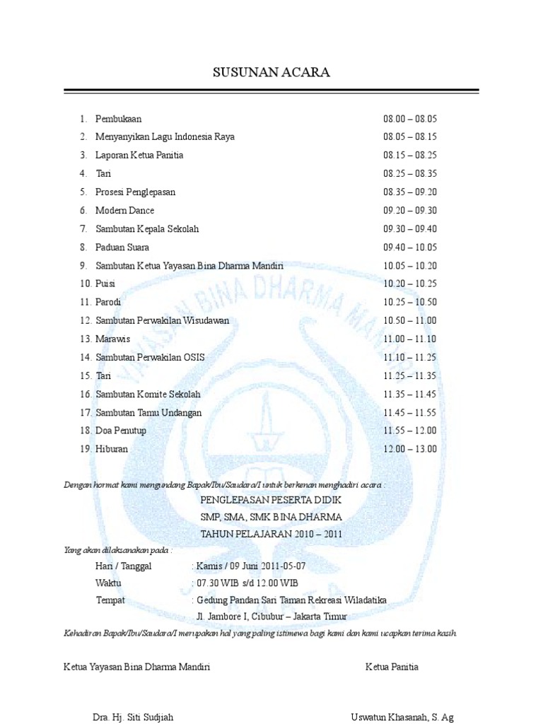 Contoh Sambutan Ketua Yayasan Pada Acara Wisuda Dapatkan Contoh