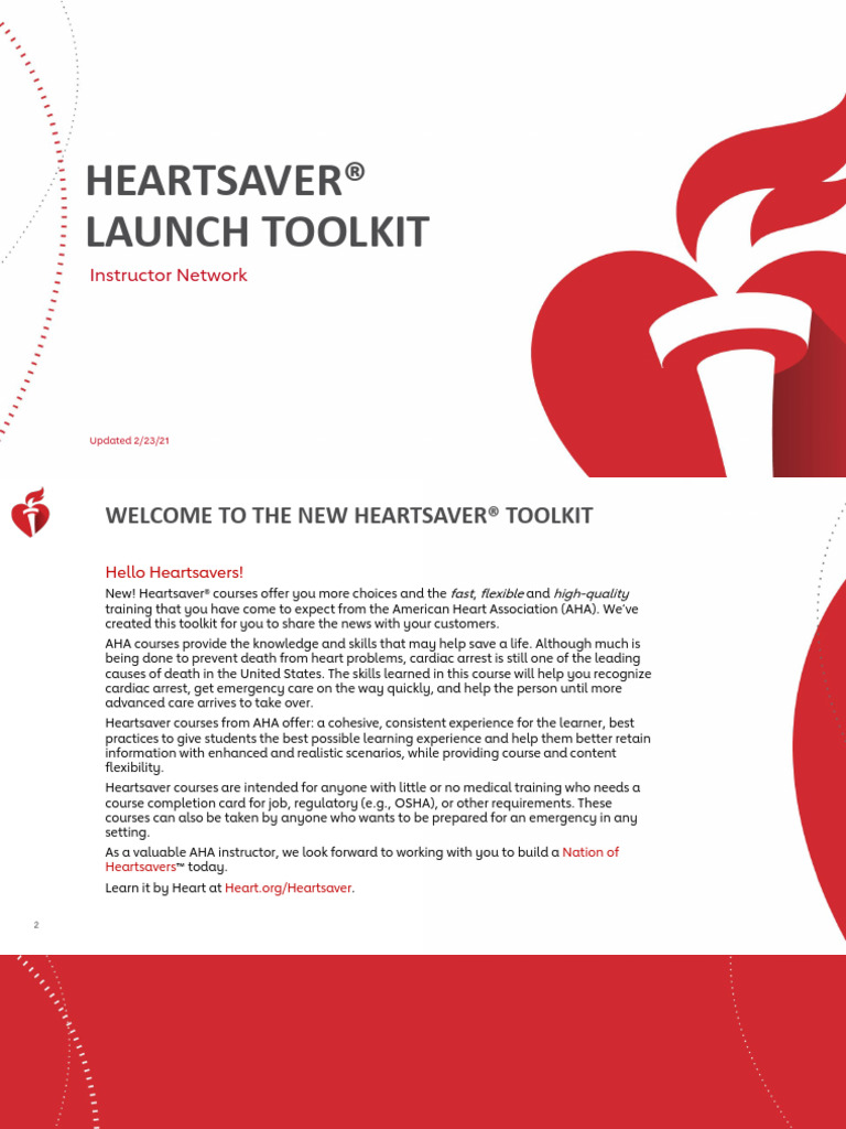 New Heartsaver Course Toolkit | PDF | Cardiopulmonary Resuscitation ...