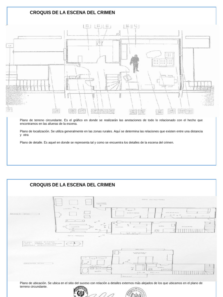 Croquis y Planimetría en Criminalística | PDF